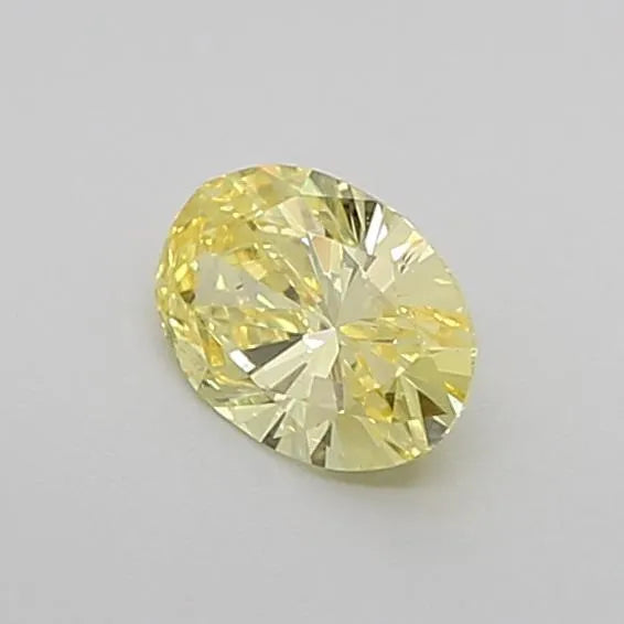 0.35ct Oval Lab Grown Diamond (Fancy Vivid Yellow, Clarity VS1, IGI)