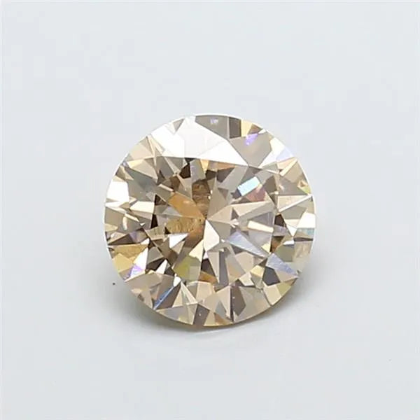 2.00ct Round Lab Grown Diamond (Colour Light Brown, Clarity VVS2, Cut EX, IGI Certified)