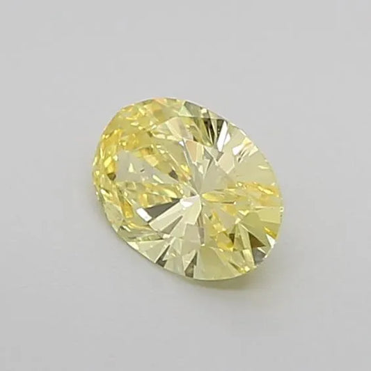 0.35ct Oval Lab Grown Diamond (Fancy Vivid Yellow, Clarity VS1, IGI)