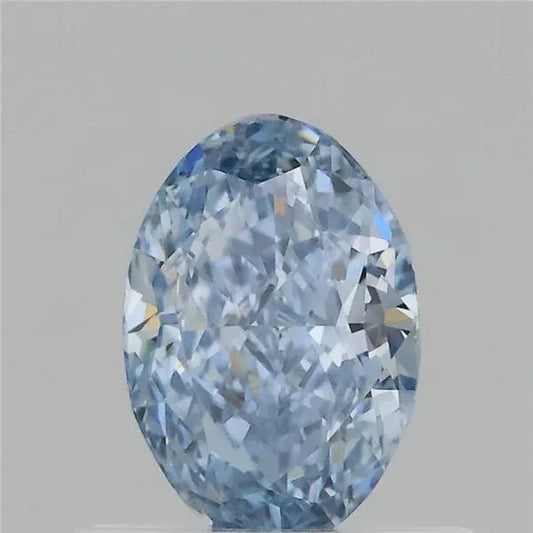 0.51ct Oval Lab Grown Diamond (Colour Fancy Intense Blue, Clarity VS1, IGI Certified)