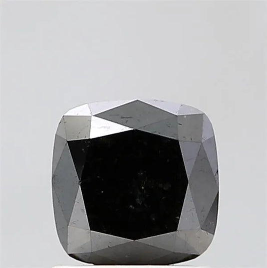 1.39ct Cushion brilliant Natural Diamond (Colour Black, Clarity VS2, Cut EX, Uncertified)