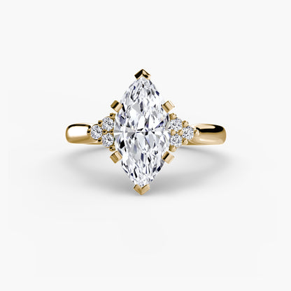 Solitaire with Cluster Shoulders 2