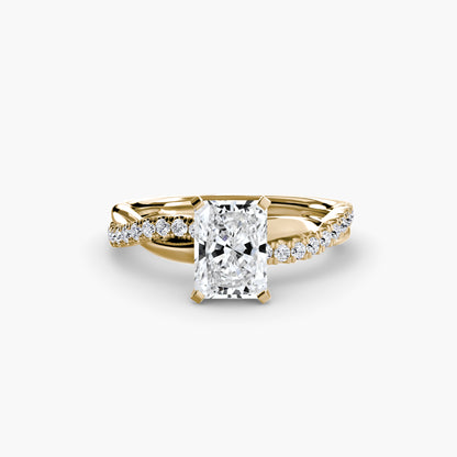 The Emerald Twist Pavé Ring